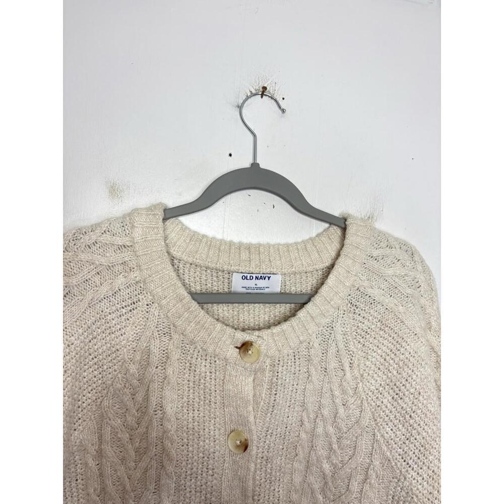 Old Navy Sweater Womens Extra Large Cableknit Cardigan Cottagecore Farmhouse - Picture 6 of 10